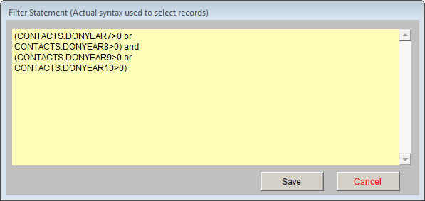 adding parentheses to filter