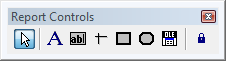 image of the Report Controls toolbar