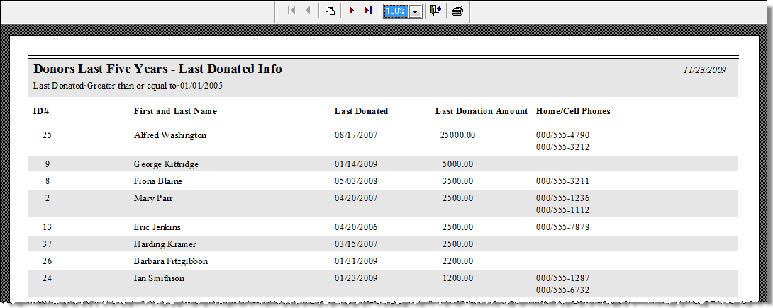 image of a Report Preview