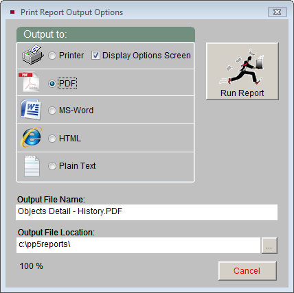 Print Option screenshot