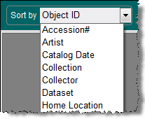 image of Sort By pull down menu