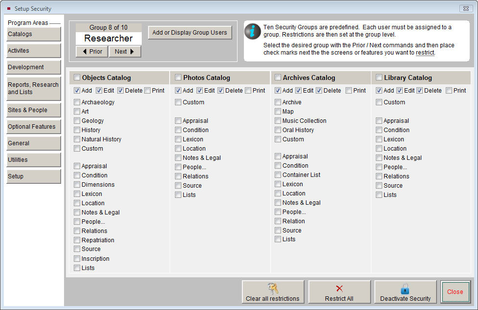 Setup Security screenshot